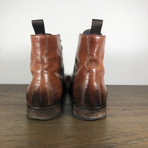 To Boot New York Mens Brown Leather Richmond Lace Up Boots Dress Shoes Size 9.5 - Picture 4 of 10